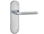 Fortessa Foko Lever on Backplate, Dual Polished Chrome & Satin Chrome - FBPFOK-SPC (Sold in Pairs)